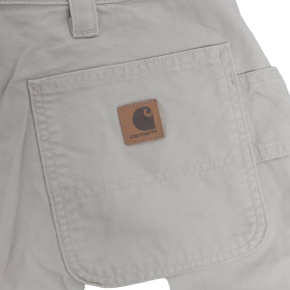 Carhartt Mens Size‎ 42 Tan Canvas Utility Work Shorts B147 Original Fit - Picture 5 of 6